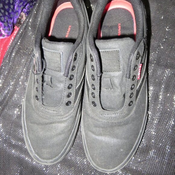 BOGO Levi's Comfort Casual Canvas & Denim Sneakers in Black size 8.5 - Picture 3 of 11